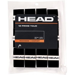 Head Prime Tour Overgrip Black (12 piezas)